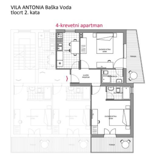Villa Antonia Башка-Вода Экстерьер фото
