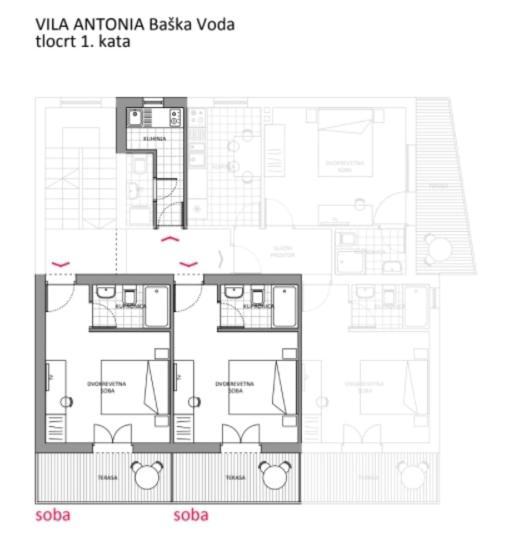 Villa Antonia Башка-Вода Экстерьер фото